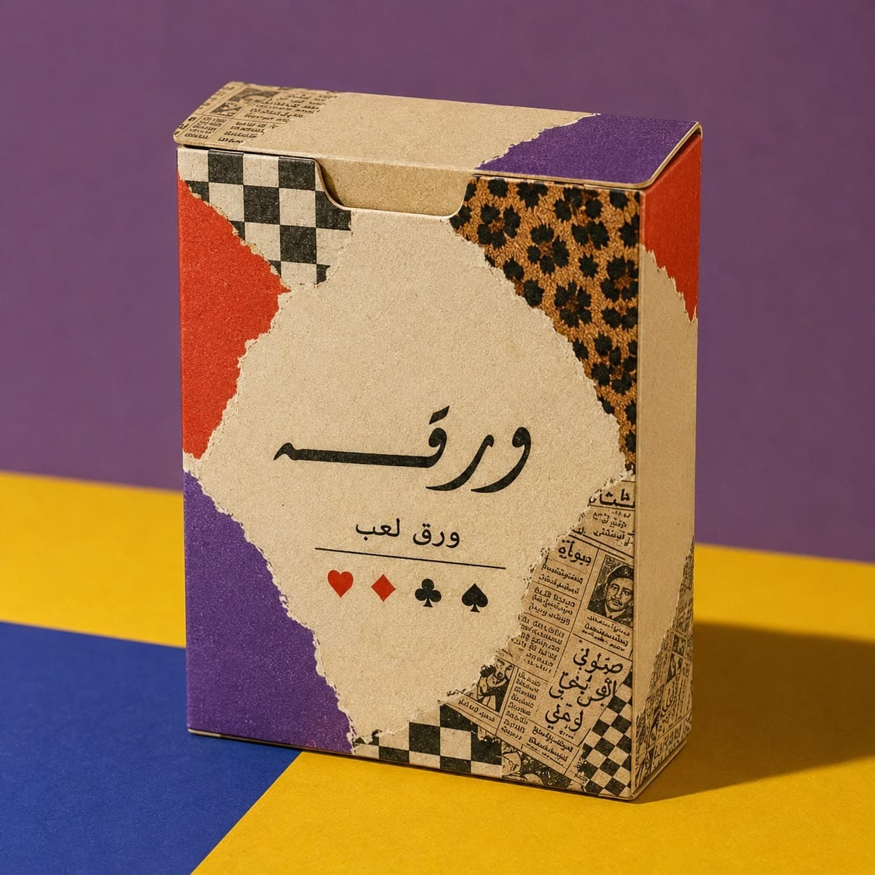 The Waraqah playing card deck's packaging