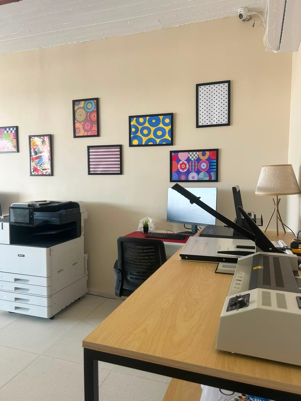 The finishing desk at Waraqah